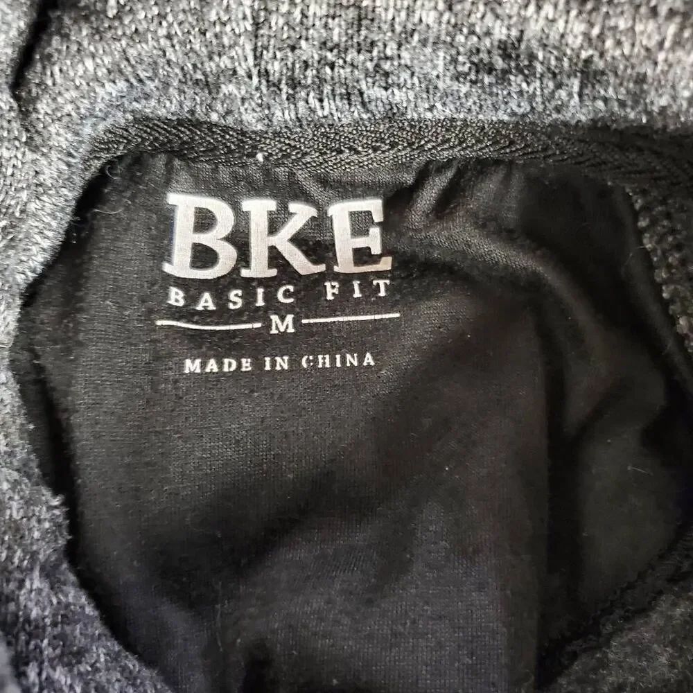 BKE Basic Fit Men's Gray Pullover Hoodie Sweatshirt Size Medium - Picture 7 of 9